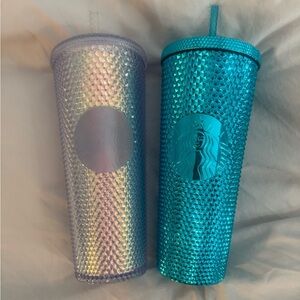 Starbucks Blue and Purple Studded Tumblers